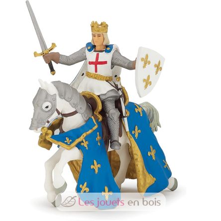 Figurine Saint Louis et son cheval PA39841-4013 Papo 1
