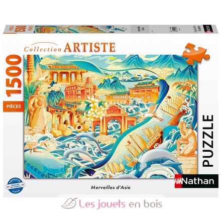 Puzzle Merveilles d'Asie 1500 pcs N12001618 Nathan 1