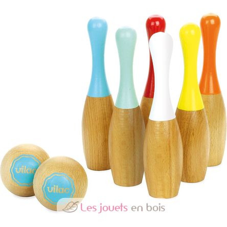 Jeu de quilles bowling bicolores V4033G Vilac 1