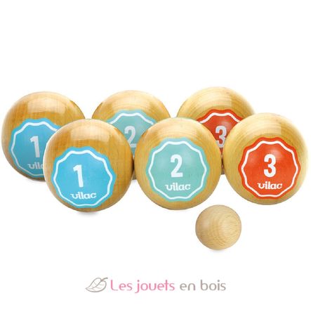 Jeu de pétanque en bois Rétro V4062G Vilac 2