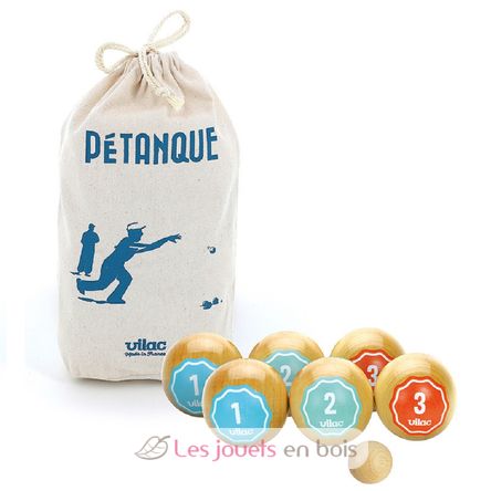 Jeu de pétanque en bois Rétro V4062G Vilac 1