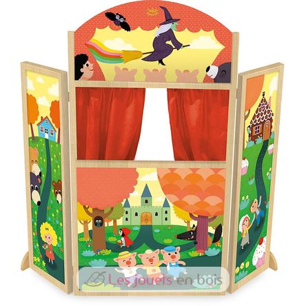 Mini théâtre enfant jouet en bois