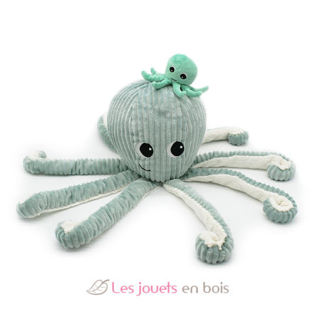 Peluche Ptipotos Pieuvre mint Filou DE74102 Les Déglingos 1