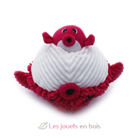 Peluche Ptipotos Poisson globe et son bébé rouge DE74701 Les Déglingos 4