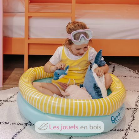 Peluche dauphin maman et son bébé bleu DE74901 Les Déglingos 2