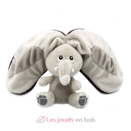 Peluche Flipetz Eléphant Aubergine DE-80103 Les Déglingos 4