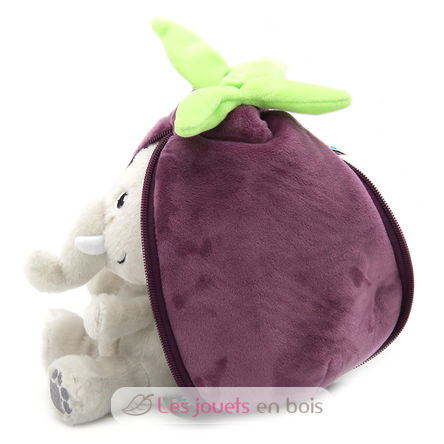 Peluche Flipetz Eléphant Aubergine DE-80103 Les Déglingos 3