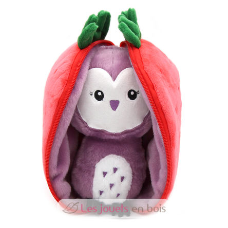 Peluche Flipetz Chouette Fraise DE-80104 Les Déglingos 1