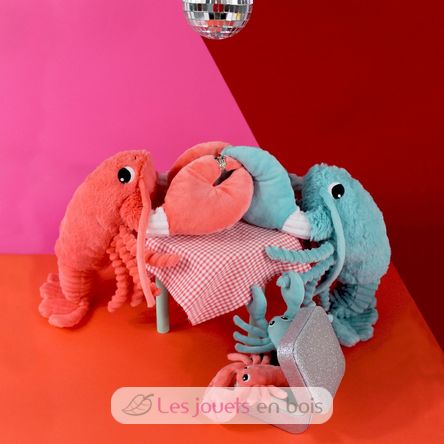 Peluche homard maman et son bébé corail DE75601 Les Déglingos 2