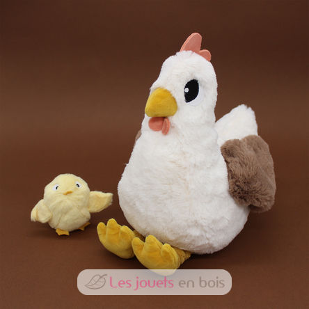 Peluche poule maman et son bébé DE76010 Les Déglingos 2