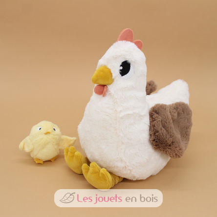 Peluche poule maman et son bébé DE76010 Les Déglingos 4