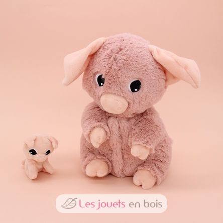 Peluche cochon maman et son bébé rose DE76020 Les Déglingos 3