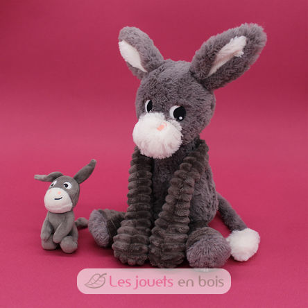 Peluche âne maman et son bébé gris DE76030 Les Déglingos 8