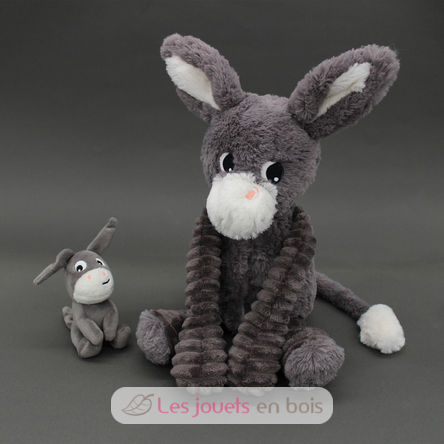 Peluche âne maman et son bébé gris DE76030 Les Déglingos 9