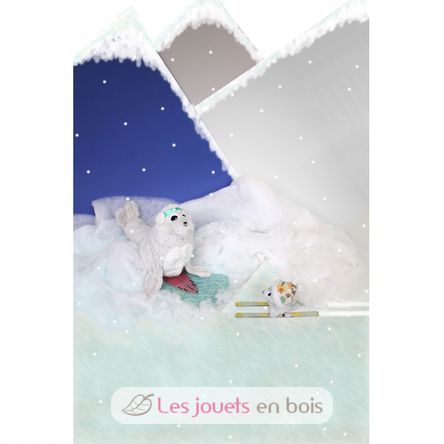 Peluche otarie maman et son bébé gris DE76100 Les Déglingos 7