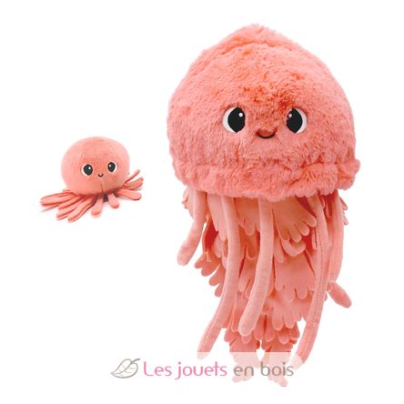 Peluche méduse maman et son bébé corail DE75901 Les Déglingos 1