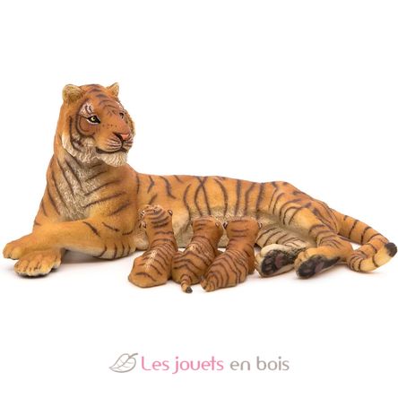 Figurine Tigresse couchée allaitant PA-50156 Papo 5