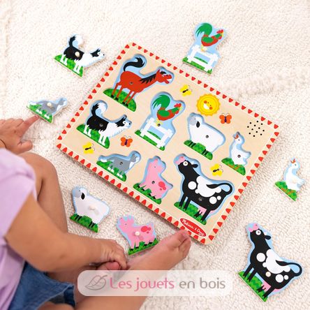 Puzzle sonore animaux de la ferme MD50204 Melissa & Doug 2