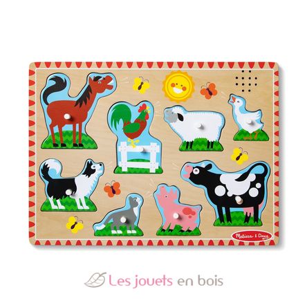 Puzzle sonore animaux de la ferme MD50204 Melissa & Doug 1
