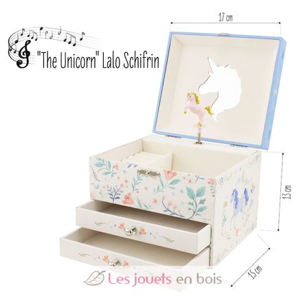 Coffre à bijoux musical Licorne UL5085 Ulysse 3