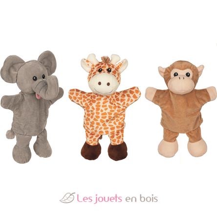 Marionnettes girafe singe éléphant GK50960 Goki 1