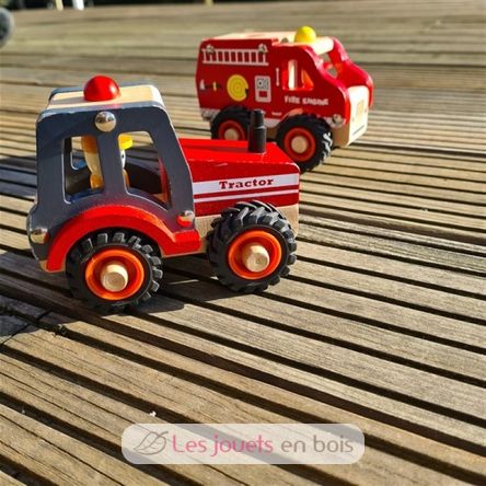 Tracteur rouge en bois EG511040 Egmont Toys 2