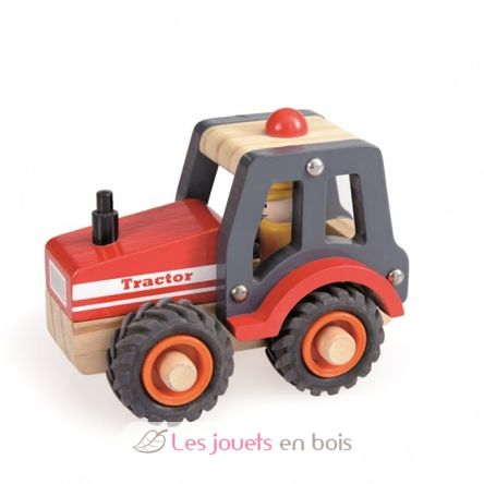 Tracteur rouge en bois EG511040 Egmont Toys 1