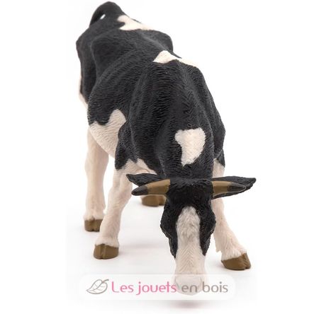 Figurine Vache noire et blanche broutant PA51150-3153 Papo 2