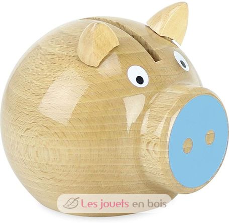 Tirelire Cochon - Bleue V5129B Vilac 1