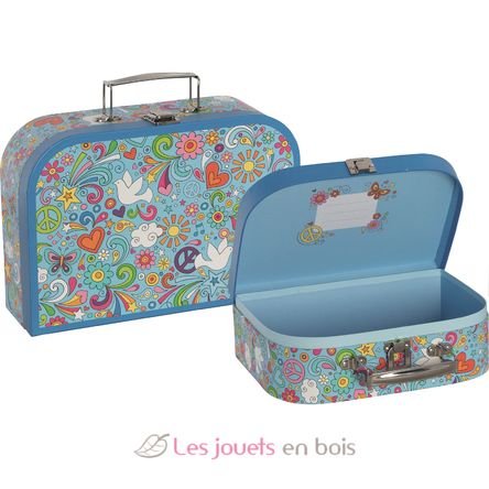 Set de 2 valisettes Peace and Love GK51444 Goki 1