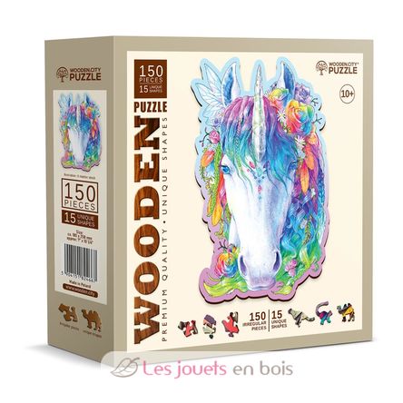 Puzzle en bois Licorne élégante 150 pcs WC-HE-0177-M Wooden City 2
