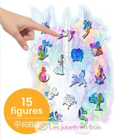 Puzzle en bois Licorne élégante 150 pcs WC-HE-0177-M Wooden City 4