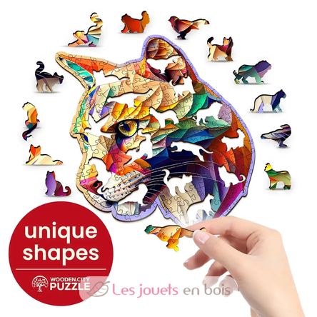 Puzzle en bois Puma chatoyant 150 pcs WC-HE-0178-M Wooden City 5
