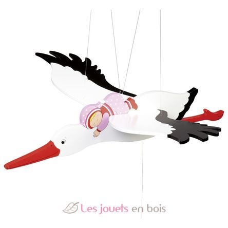 Mobile cigogne, rose GO52929 Goki 1