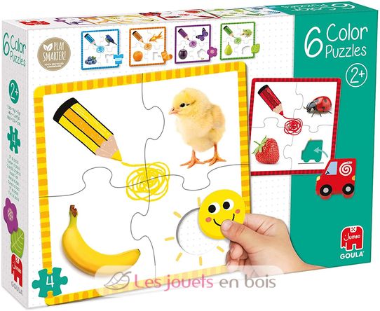 Puzzle Couleurs - Goula - Jouet 1er âge Bois & Carton. De 2 à 4 ans