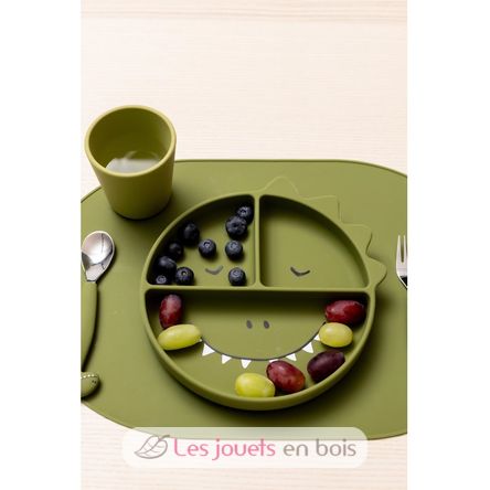 Assiette à compartiments en silicone Mr Dino TX-96-439 Trixie 4