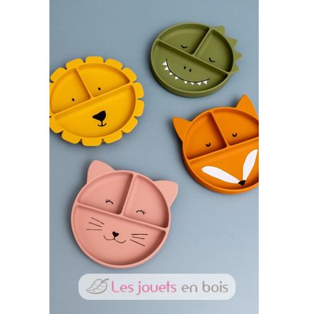 Assiette à compartiments en silicone Mr Dino TX-96-439 Trixie 7