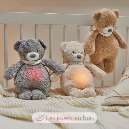 Veilleuse peluche ours brun clair Sleepy NA876575 Nattou 3