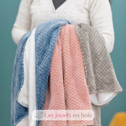 Couverture bébé Lapidou rose et blanc NA-877718 Nattou 3