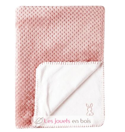 Couverture bébé Lapidou rose et blanc NA-877718 Nattou 1