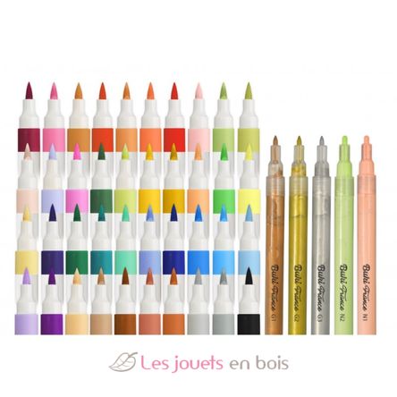 Trousse 45 feutres acryliques BUK5442 Buki France 3