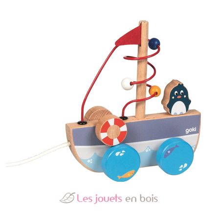 Bateau à tirer avec circuit de motricité GK54849 Goki 1