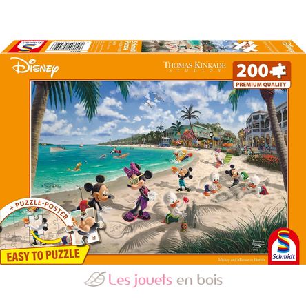 Puzzle Mickey et Minnie en Floride 200 pcs S-56559 Schmidt Spiele 1