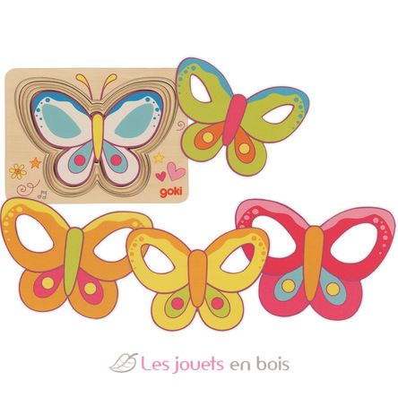 Puzzle à couches Papillon GK57305 Goki 1