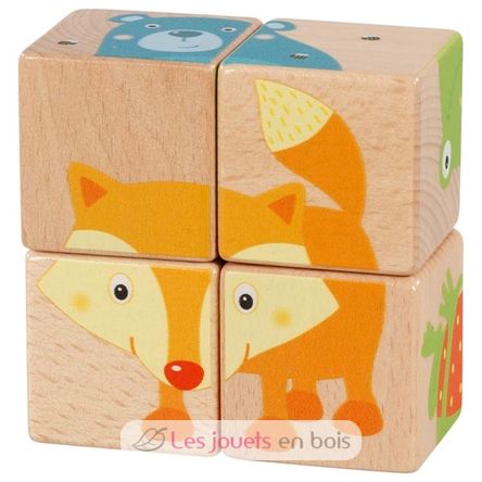 Puzzle de cubes Animaux GK57378 Goki 2