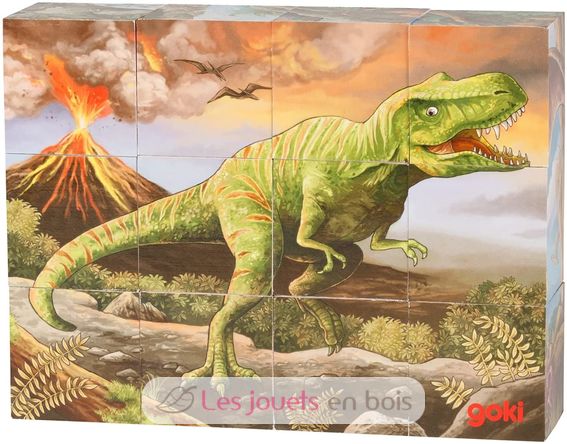 Puzzle de cubes Dinosaure GK57388 Goki 1