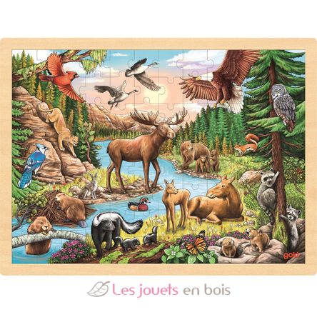 Puzzle Animaux d'Amérique du Nord GK57409 Goki 1