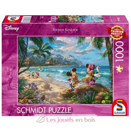 Puzzle Mickey et Minnie à Hawaï 1000 pcs S-57528 Schmidt Spiele 1