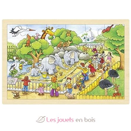 Puzzle Une journée au zoo 24 pcs GK57808 Goki 1