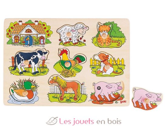 Puzzle sonore animaux de la ferme GK57895 Goki 1